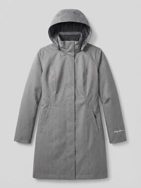 Eddie Bauer WeatherEdge Waterproof Insulated Trench Coat / Winter Jacket Large
